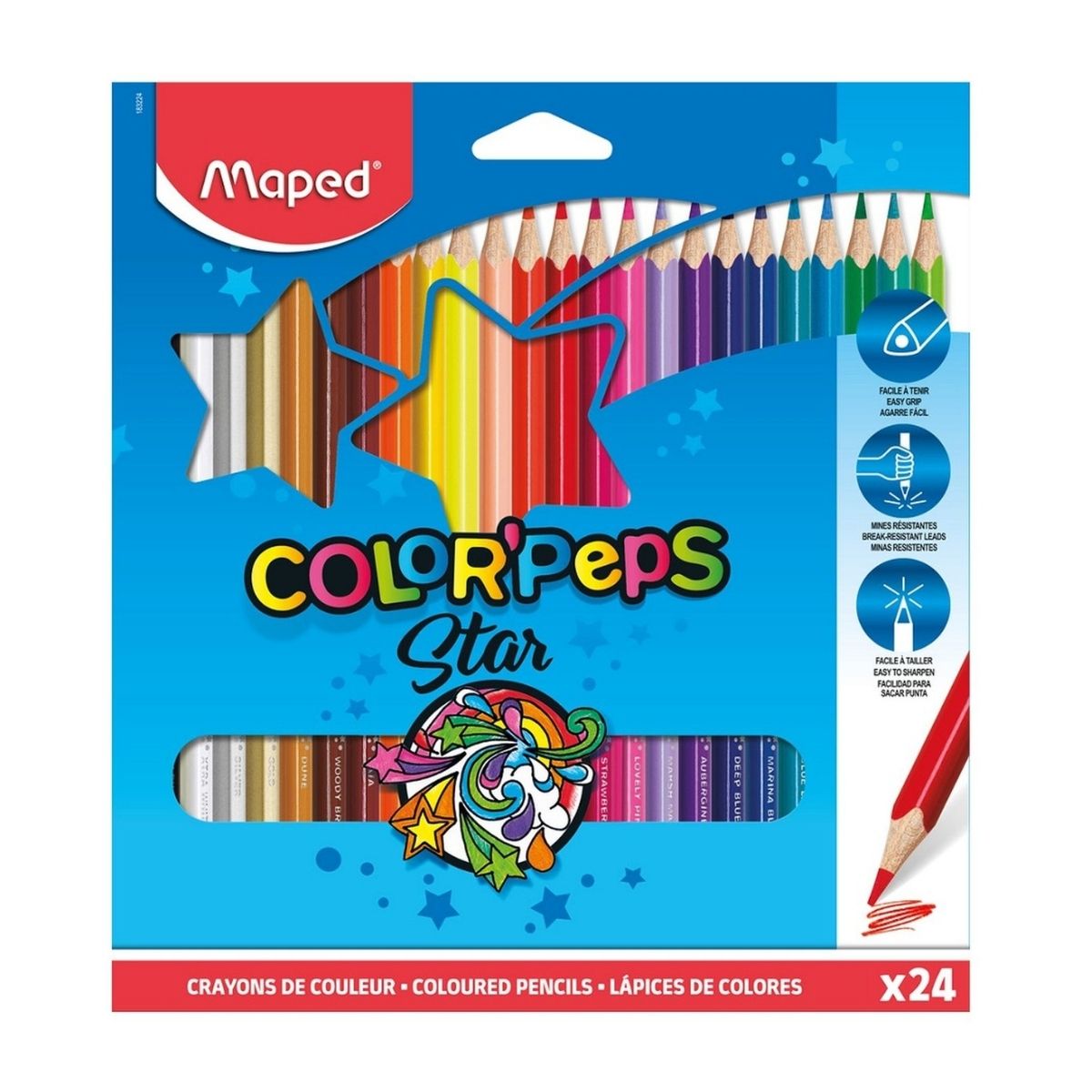 Drvene bojice 24 MAPED Color peps 
