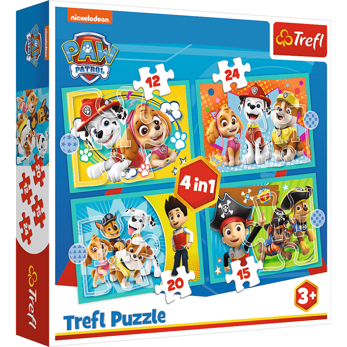 Puzzle TREFL 4u1 (35 48 54 70) Happy Paw Patrol 