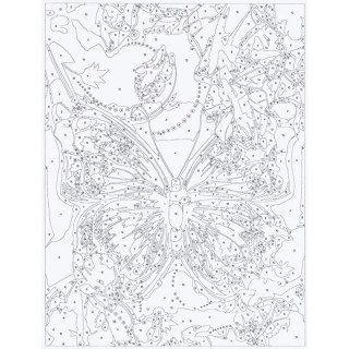 Bojenje po brojevima - Leptir akril 40X30 