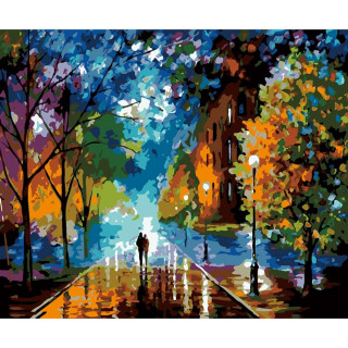 Bojenje po brojevima - Noć akril 40X50 