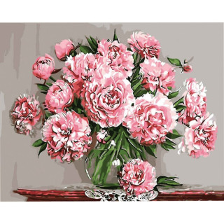 Bojenje po brojevima - Božuri akril 40X50 