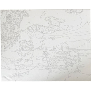 Bojenje po brojevima - Barka akril 40X50 