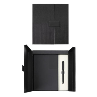 Poklon set za pisanje crni ORBIT notes i hemijska olovka 