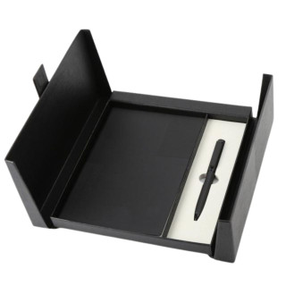 Poklon set za pisanje crni ORBIT notes i hemijska olovka 