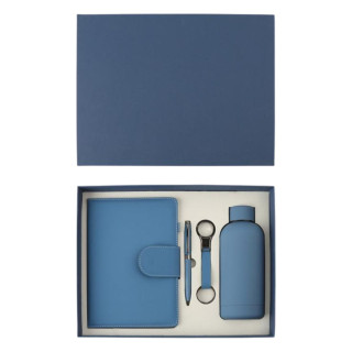 Poklon set za pisanje plavi SIERRA notes, privezak, hemijska olovka i flašica 