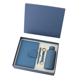 Poklon set za pisanje plavi SIERRA notes, privezak, hemijska olovka i flašica 