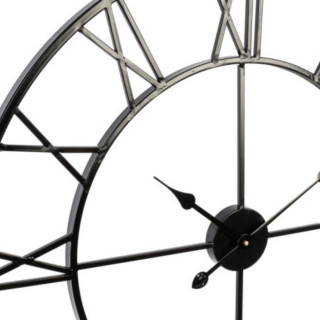 Metalni zidni sat ITEM crni 