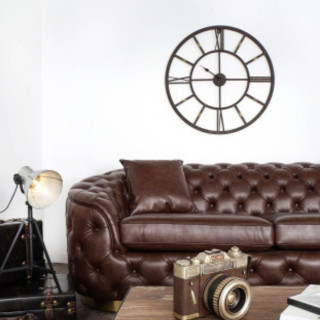 Metalni zidni sat ITEM crni 