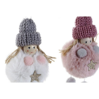 Viseći ukras devojčica sa kapom ITEM novogodišnja dekoracija 