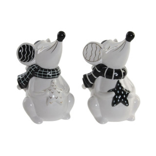 Figura crno beli miš ITEM novogodišnja dekoracija 