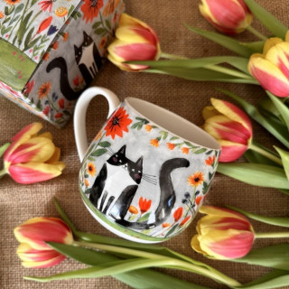 Velika šolja DUO Cats World Meadow 