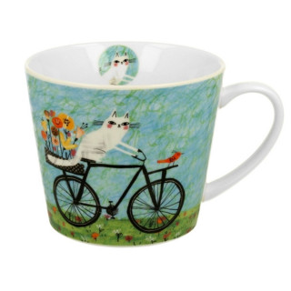 Velika šolja DUO Cats World Bicycle 