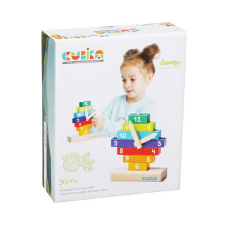 Drveni sat CUBIKA 10 elemenata 