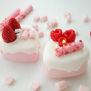 Sveća srce roze KETLIMONS Tortica set 2/1 