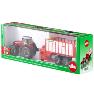 Traktor Massey Ferguson sa velikom prikolicom SIKU 1987 