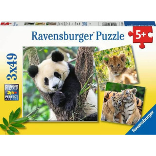 Puzzle RAVENSBURGER Panda Tigar Lav 3x49 