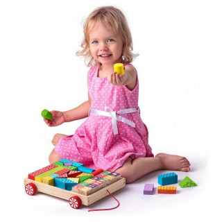 Set kockica WOODY u prikolici 