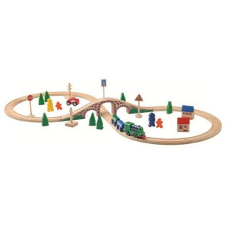 Drveni vozić i pruga WOODY 