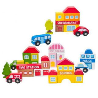 Napravi svoj grad od kocki WOODY 