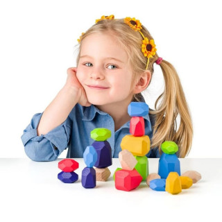 Balans igra WOODY drveno kamenje 