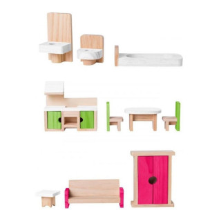 Drvena kućica WOODY sa nameštajem 