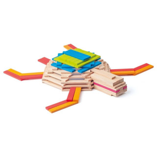 Drvene kocke WOODY 200 delova 