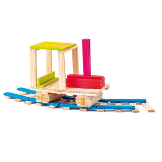 Drvene kocke WOODY 200 delova 