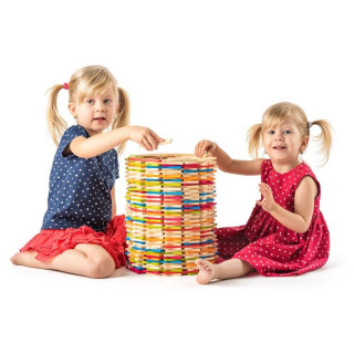 Drvene kocke WOODY 200 delova 