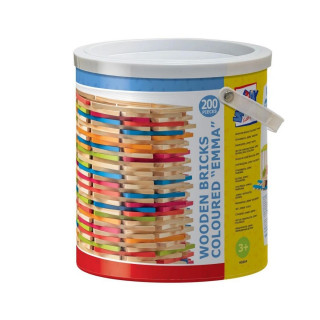 Drvene kocke WOODY 200 delova 