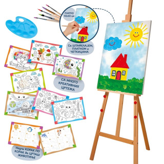 Slikarski stalak MONTESSORI set za crtanje 