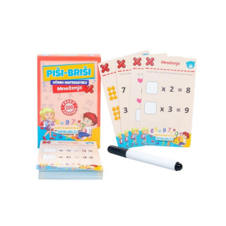 Piši-briši karte - množenje 