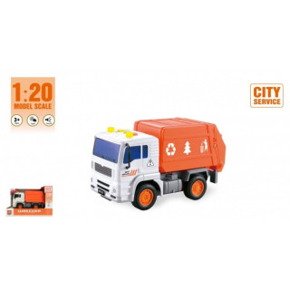 Kamion đubretarac skupljač narandžasti sa zvukom i svetlom 