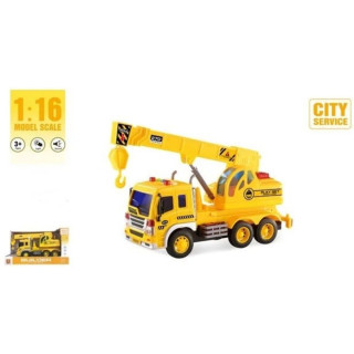 Kamion građevinski sa kranom 1:16 zvukom i svetlom 