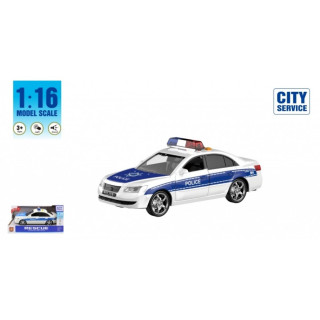 Auto policijski 1:16 plavi sa zvukom i svetlom 