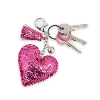 Privezak TRENDHAUS srce i zvezda sa glitterom 