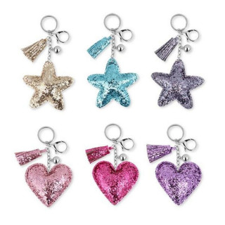 Privezak TRENDHAUS srce i zvezda sa glitterom 
