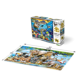 Puzzle 3D Kornjače na plaži 100 