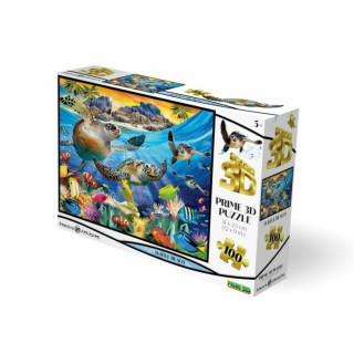 Puzzle 3D Kornjače na plaži 100 