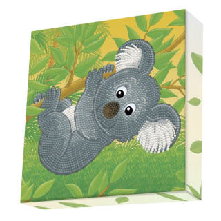 Ukrasi tačkicama DOTZIES platno 22x22 - Koala climb 