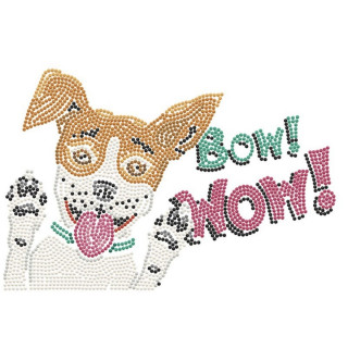 Ukrasi tačkicama DOTZIES platno 28x28 - Bow! Wow! 