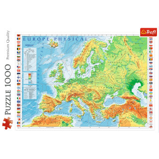 Puzzle TREFL 1000 Physical map of Europe 