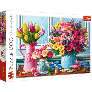 Puzzle TREFL Flowers in vases 1500 delova 