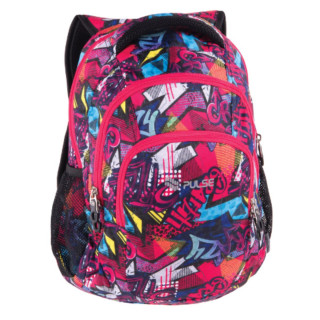 Školski ranac PULSE Teens - Pink Graffiti 