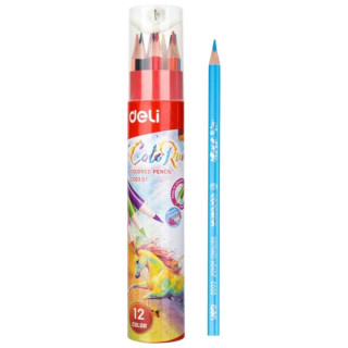 Drvene bojice 12 DELI Color Run u tubi 