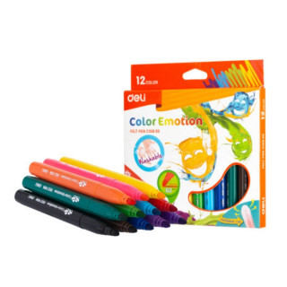 Flomasteri 12 DELI Color Emotion JUMBO 