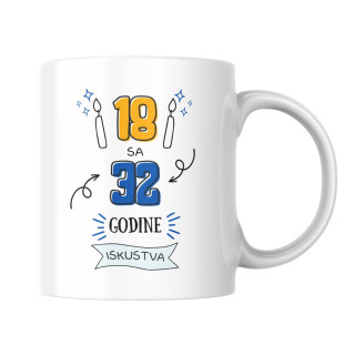 Šolja Srećan rođendan plava 