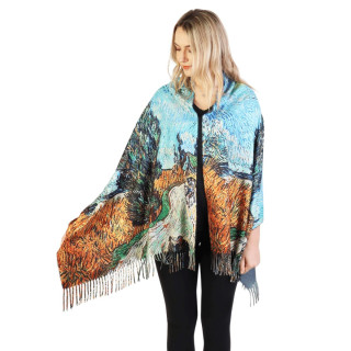 Šal ART COLLECTION Van Gog Gustav Klimt 