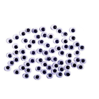 Oči okrugle samolepljive 7mm - Crafty deco 