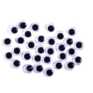 Oči okrugle samolepljive 15mm - Crafty deco 