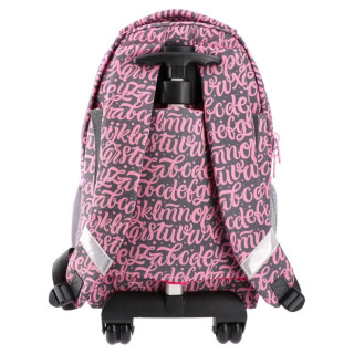 Anatomski ranac sa točkićima PLAY - Fancy Letters 